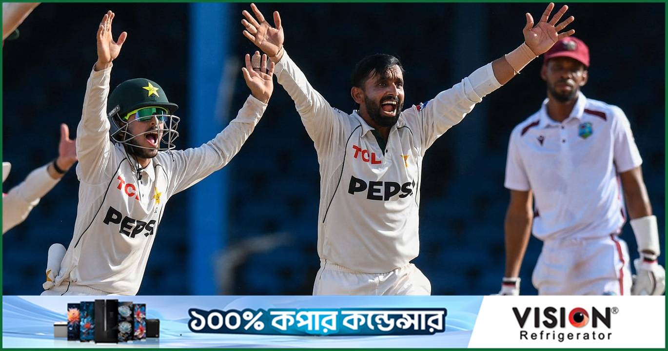 সাজিদ-উসমানের স্পিনে উড়ে গেল ওয়েস্ট ইন্ডিজ